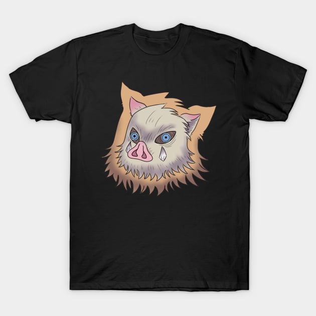 Inosuke boar head T-Shirt by Miliena01-
